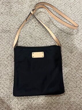 kate spade Black Crossbody Bag with Neutral Tan Strap